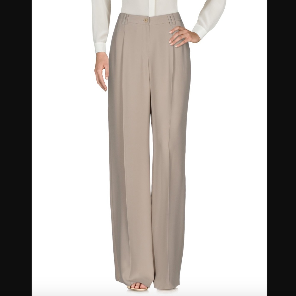 Armani Collezioni Trousers 100% wool wide leg